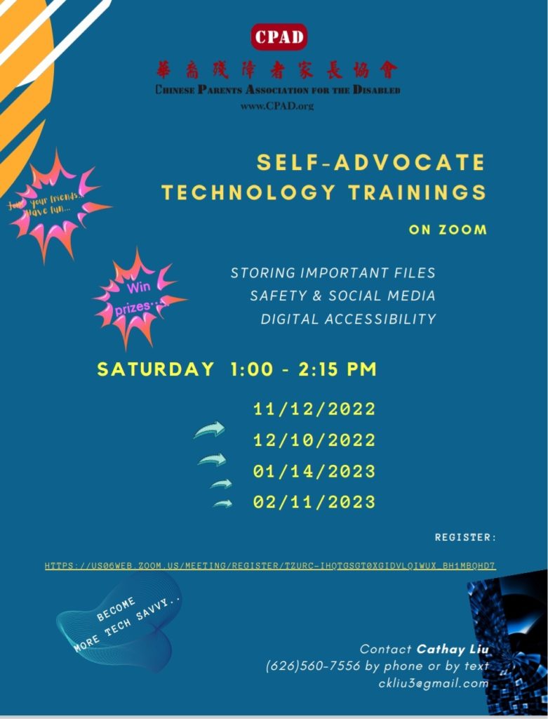 Self-Advocate Technology Trainings